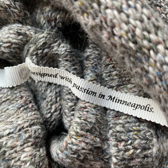 Lea & Nicole Gray Tweed Cowl Neck Sweater Oversized Size Small - Picture 7 of 11